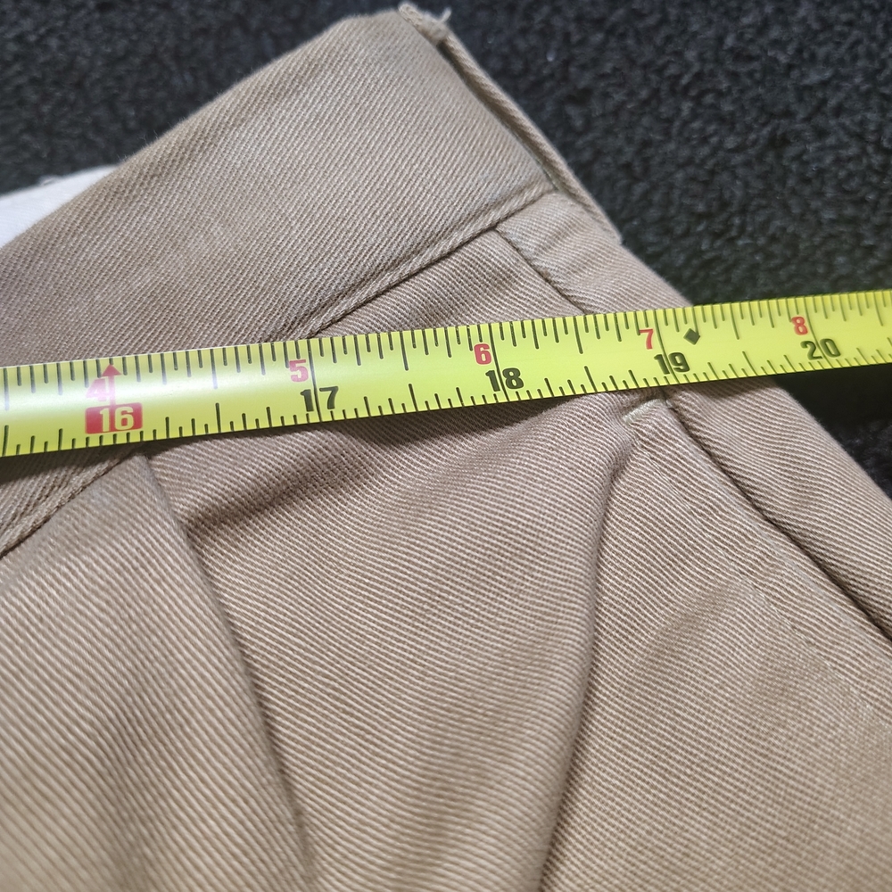 Polo Ralph Lauren Hammond Pants Mens 38x32 Khaki Beige Pleated Chino Cuffed - Picture 9 of 11